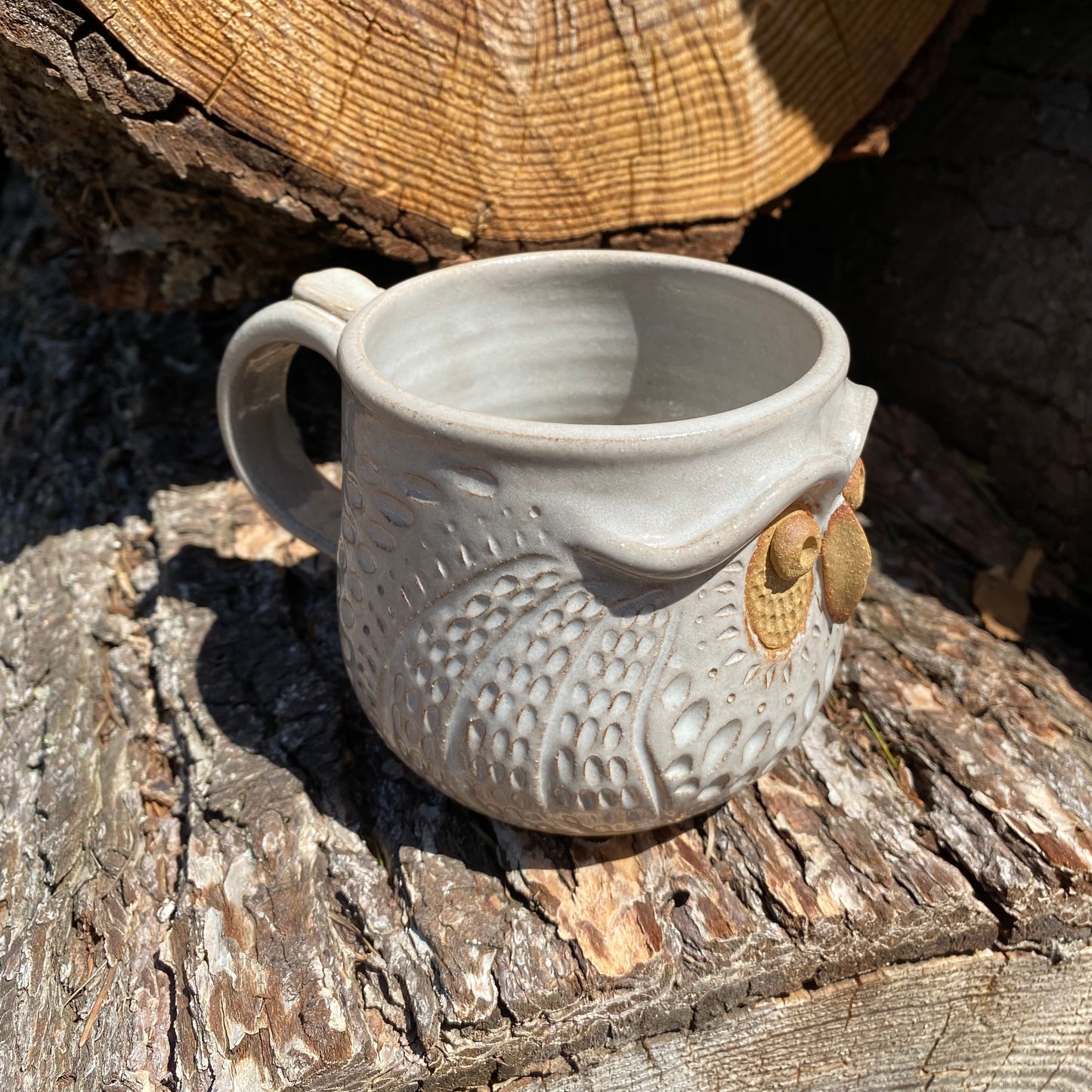 Bohemian Owl Mug- Eggshell White