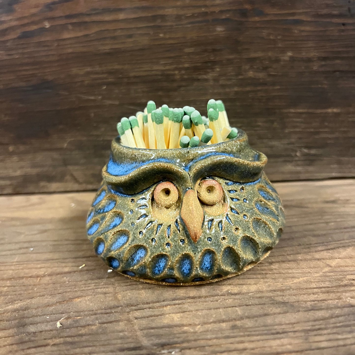 Bohemian Owl Match Striker/ Holder- Smokey Blue