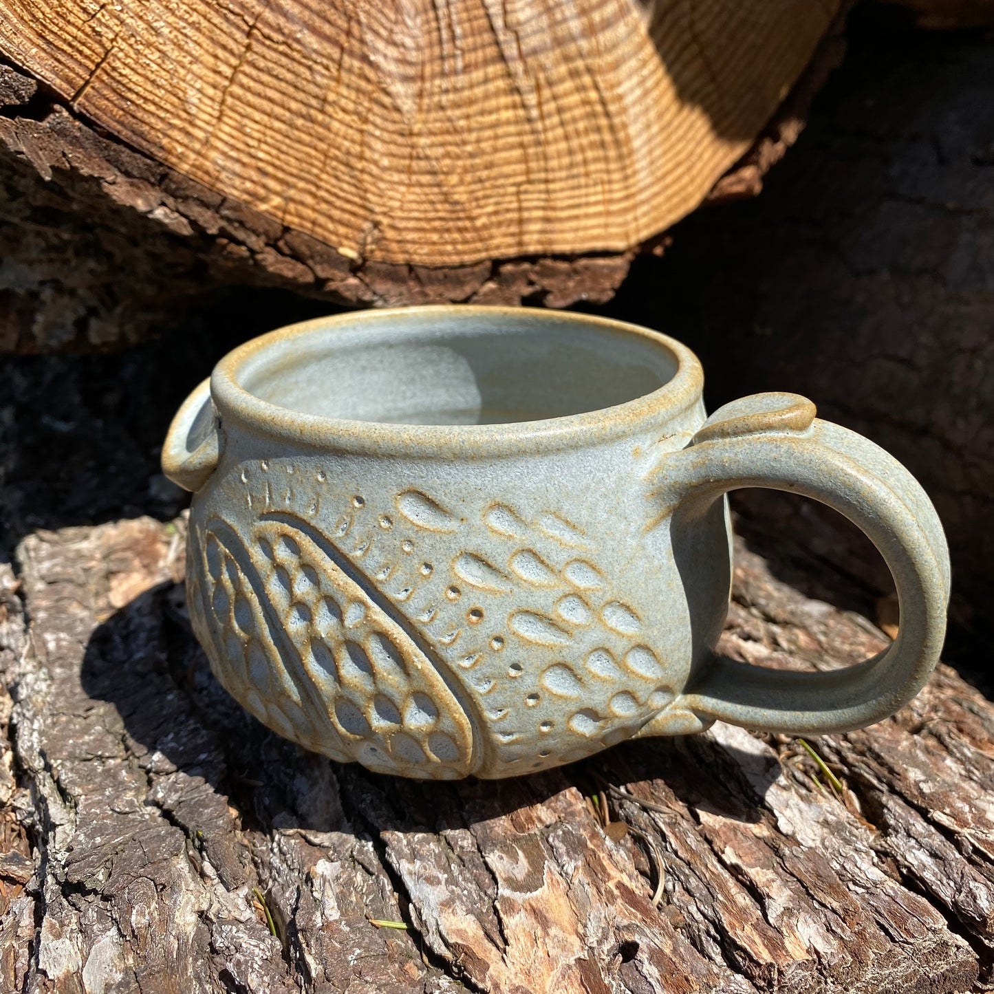 Bohemian Owl Mug- Matte Sage Green